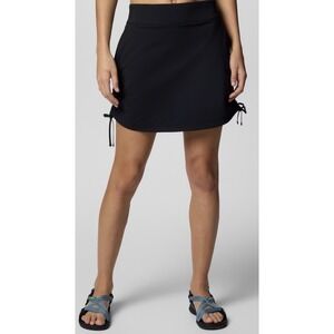 Columbia All Seasons Ruched Skort Skirt Women‎ L Black Stretch Hiking Outdoor